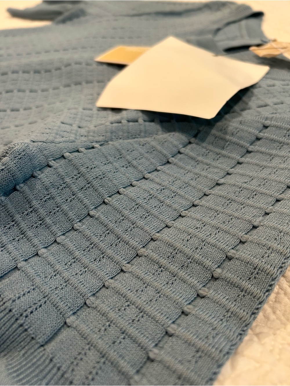 Michael Kors Slate Blue Textured Knit Dress - Picture 5 of 6